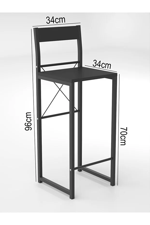 SİYAH GOOD BAR SANDALYESİ 